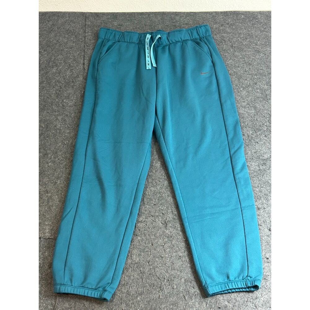 Nike Therma Fleece All Time Taper Pants Green Sweatpants Women's Size Large